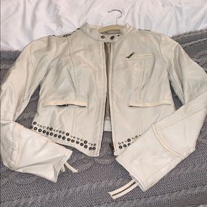 Faux leather free people jacket
